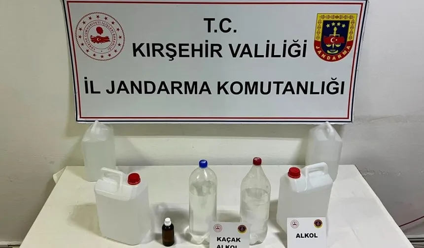 Kırşehir'de Jandarmadan Kaçak Alkol Operasyonu