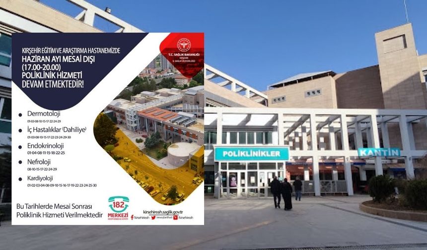 Kırşehir’de Akşam Poliklinikleri Devam Ediyor
