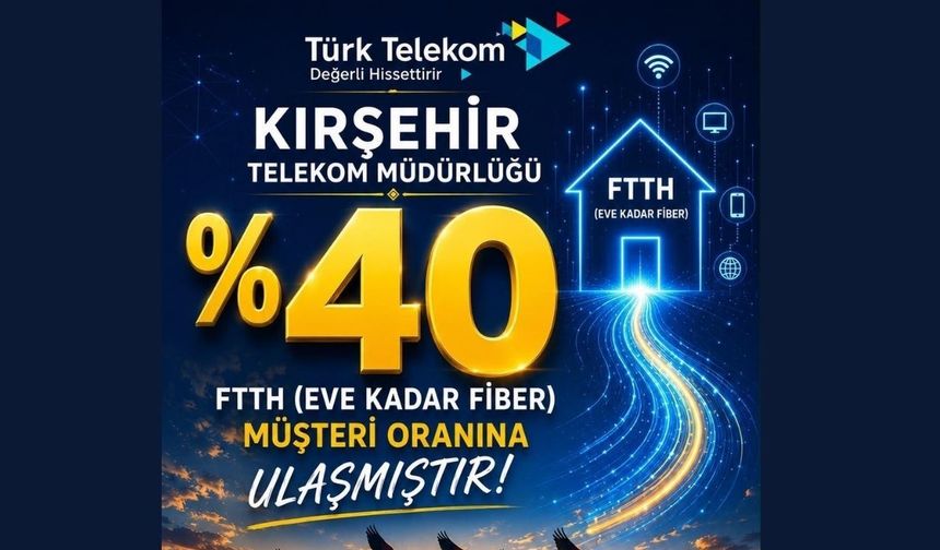 Türk Telekom Kırşehir’de Fiber Kullanım Oranı %40’a Ulaştı