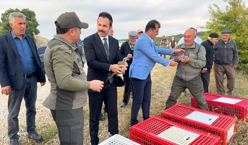 ÇİÇEKDAĞI’NDA KEKLİKLER DOĞAYA SALINDI