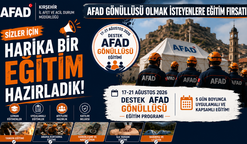 AFAD Gönüllüsü Olmak İsteyenlere Eğitim Fırsatı