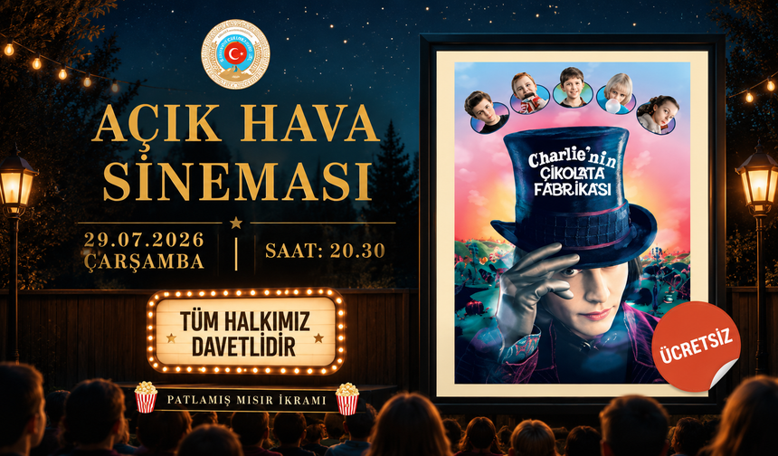 Boztepe’de Açık Hava Sineması Etkinliği Düzenlenecek