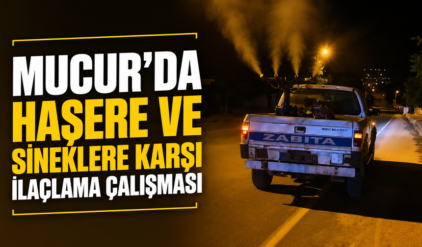 Mucur'da Sinek ve Haşerelere Karşı İlaçlama