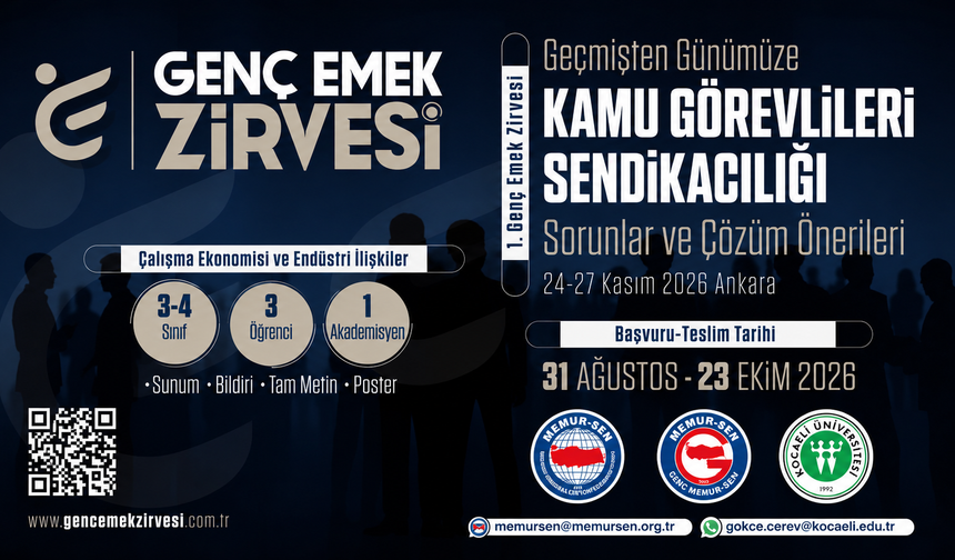 Memur-Sen'den Gençlere "I. Genç Emek Zirvesi" Daveti