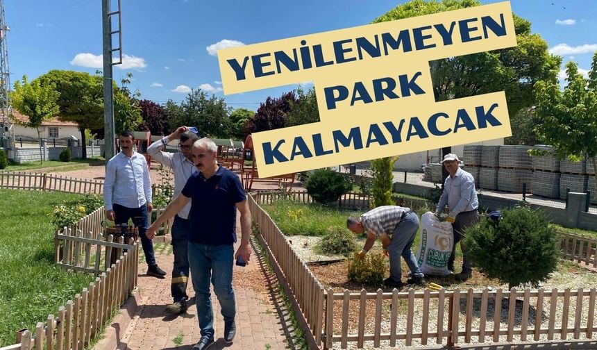 Özbağ Belediyesi’nden Parklarda Yenileme Seferberliği