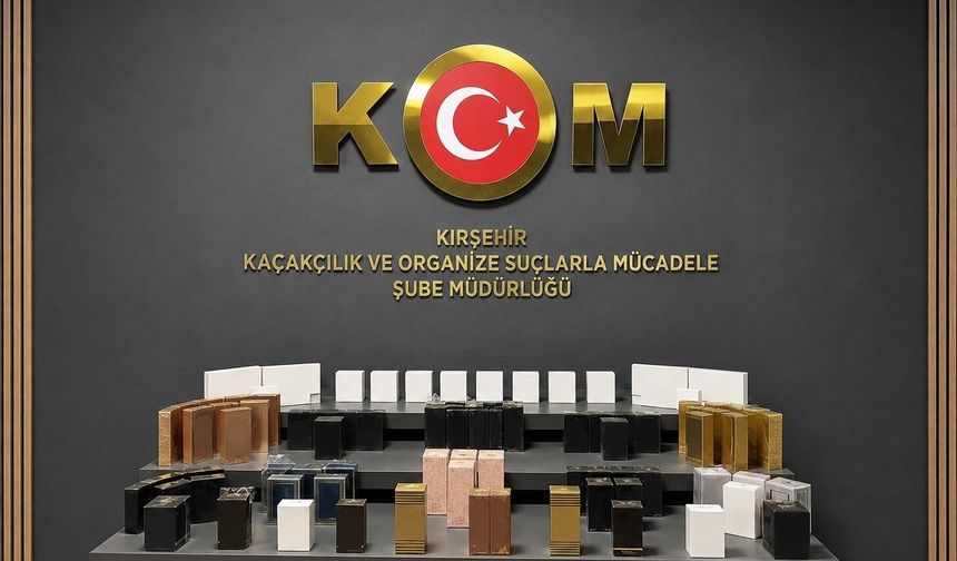 Kırşehir'de kaçak parfüm ve elektronik ürün ele geçirildi
