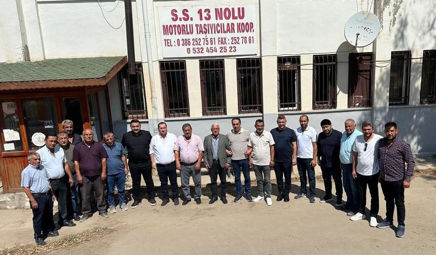 Şaban Çelik’ten 13 No’lu Motorlu Taşıyıcılar Kooperatifi’ne Ziyaret