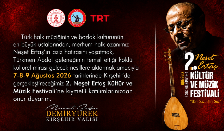 2. Neşet Ertaş Festivali'nde Geri Sayım