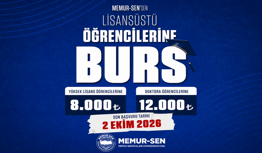 Memur-Sen’den Lisansüstü Öğrencilerine Burs Desteği