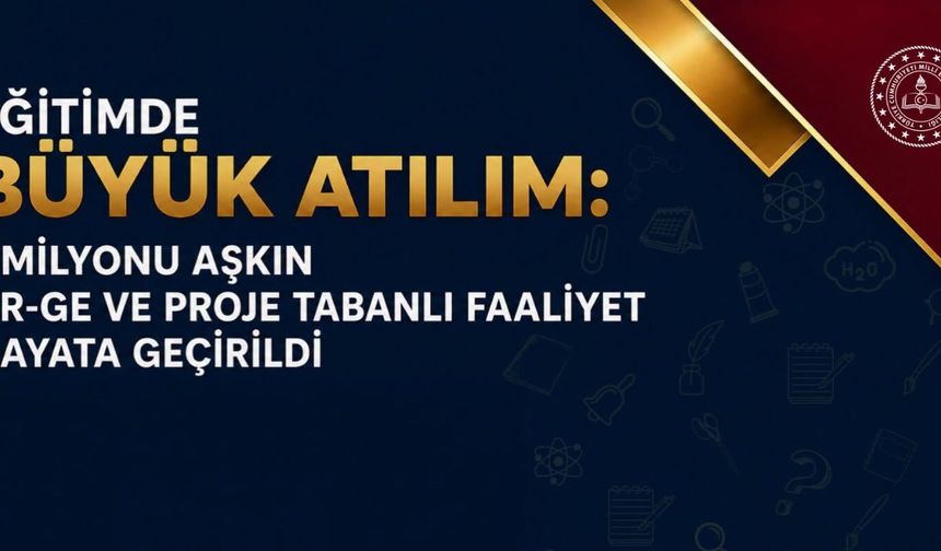 EĞİTİMDE 1 MİLYONU AŞKIN AR-GE VE PROJE FAALİYETİ