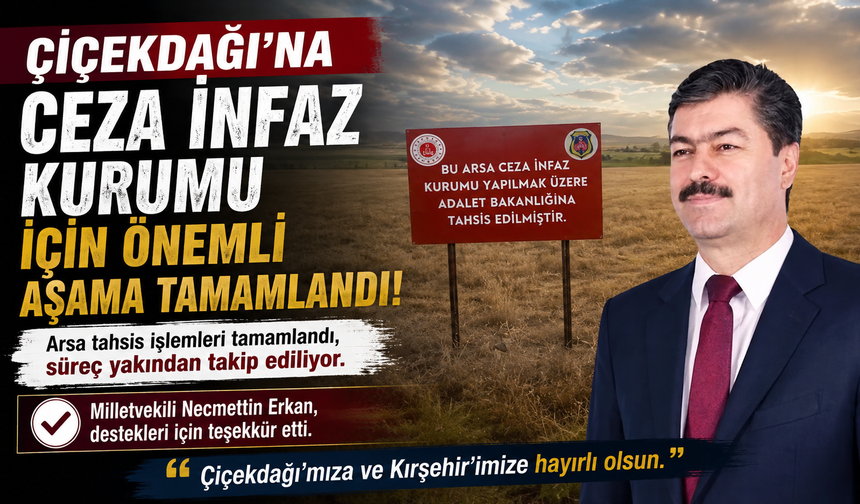 Necmettin Erkan duyurdu: Çiçekdağı’nda arsa tahsisi tamamlandı