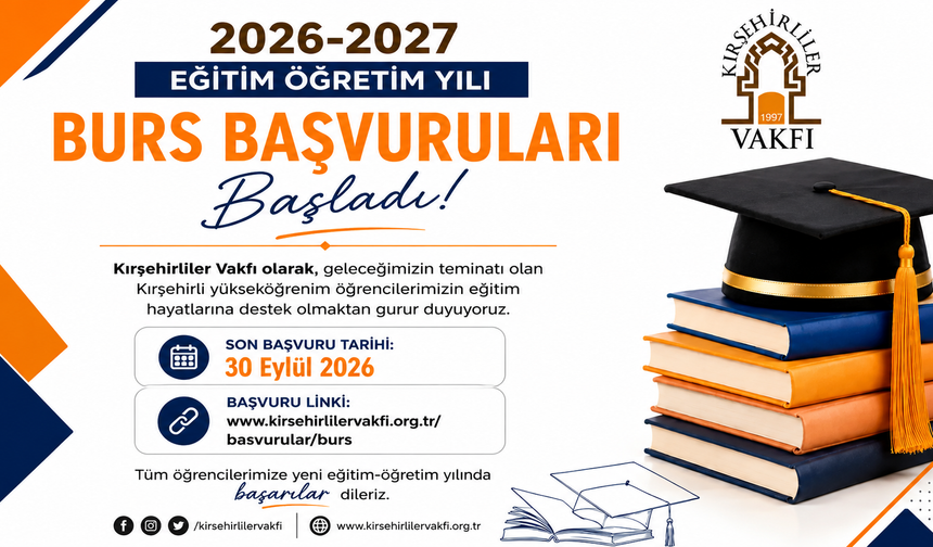 KIRŞEHİR ÜNİVERSİTE ÖĞRENCİLERİ İÇİN BURS BAŞVURULARI BAŞLADI