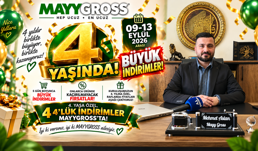 Mayygross 4. Yaşını İndirimlerle Kutluyor