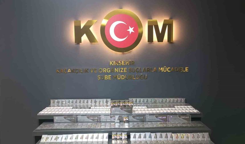 Kırşehir’de gümrük kaçağı sigara ele geçirildi