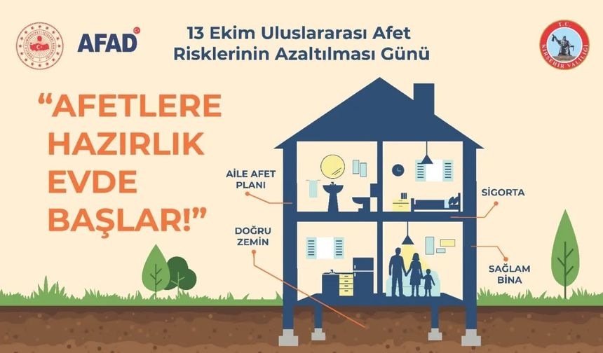 Kırşehir AFAD’dan Önemli Uyarı: Afetlere Hazırlık Evde Başlar