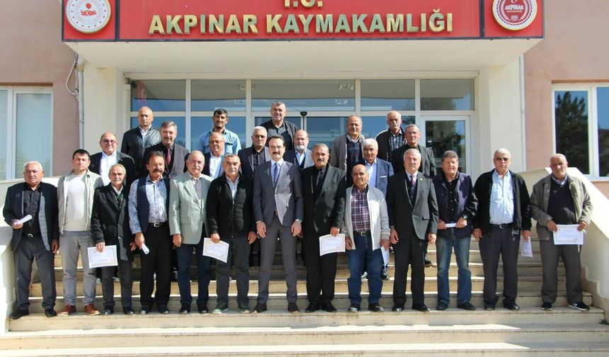 Kaymakam Erdoğan Muhtarlarla Bir Arada