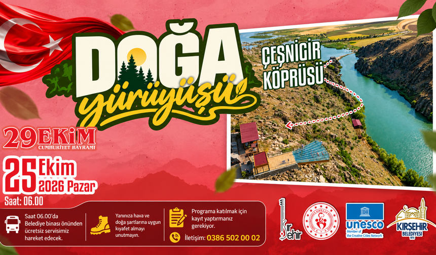 Kırşehir Belediyesi Doğa Yürüyüşü Düzenliyor