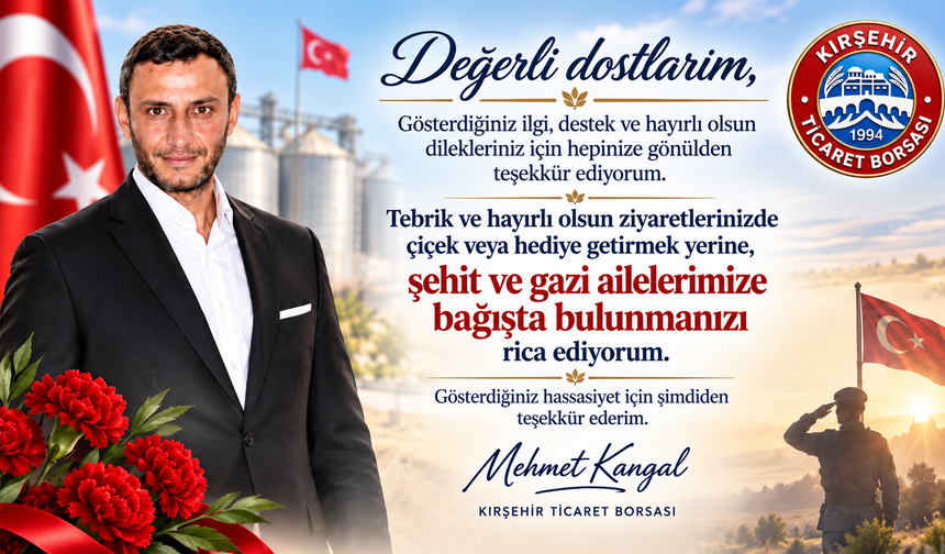 Başkan Kangal’dan Anlamlı Çağrı: Çiçek Yerine Bağış