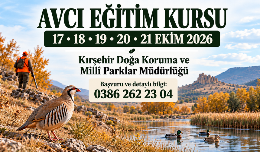 Kırşehir’de Avcı Eğitim Kursu Düzenlenecek