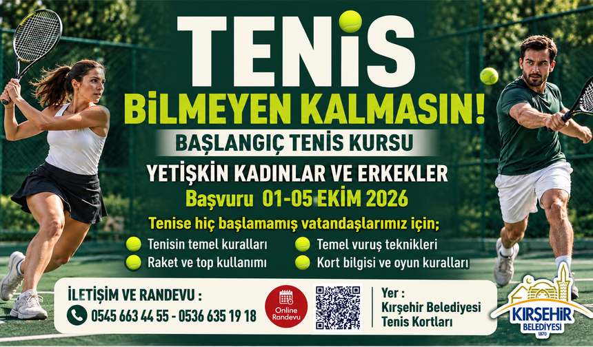 Kırşehir’de Tenis Bilmeyen Kalmasın!