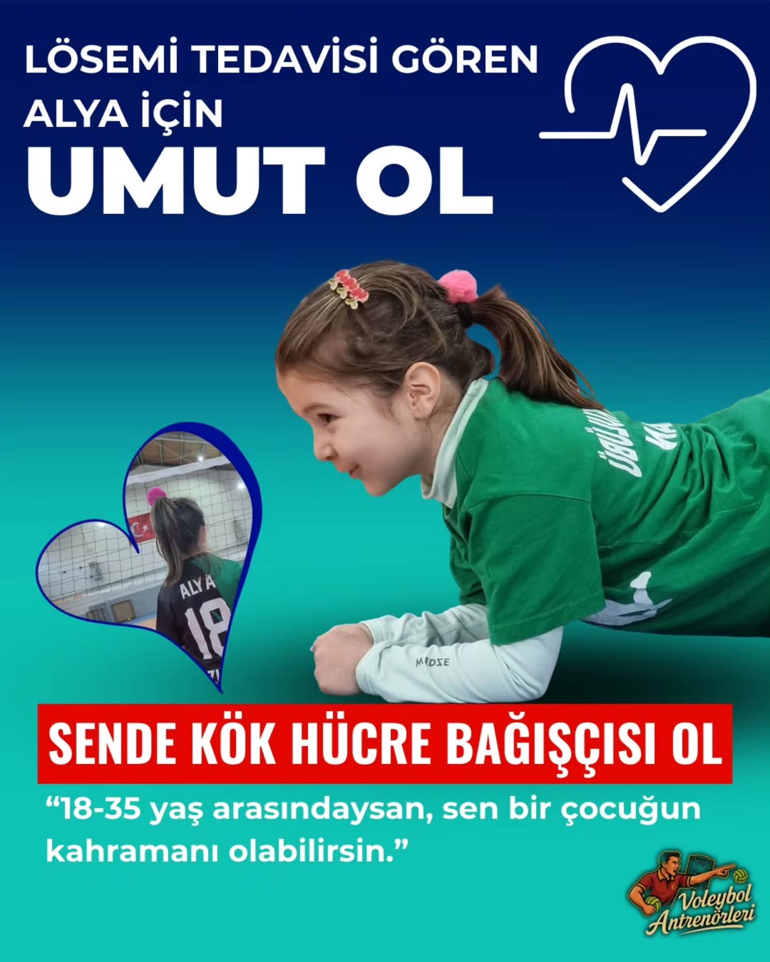 Kirsehirli 7 Yasindaki Minik Voleybolcumuz Alya Icin Sesleniyoruzonun Sahada Ozgurce Kosup To