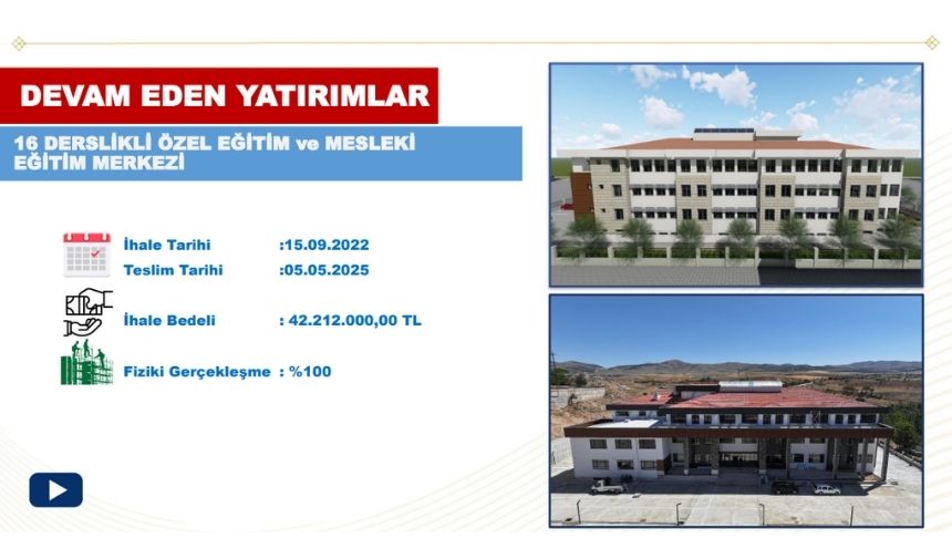 16 Derslikli Özel Devam