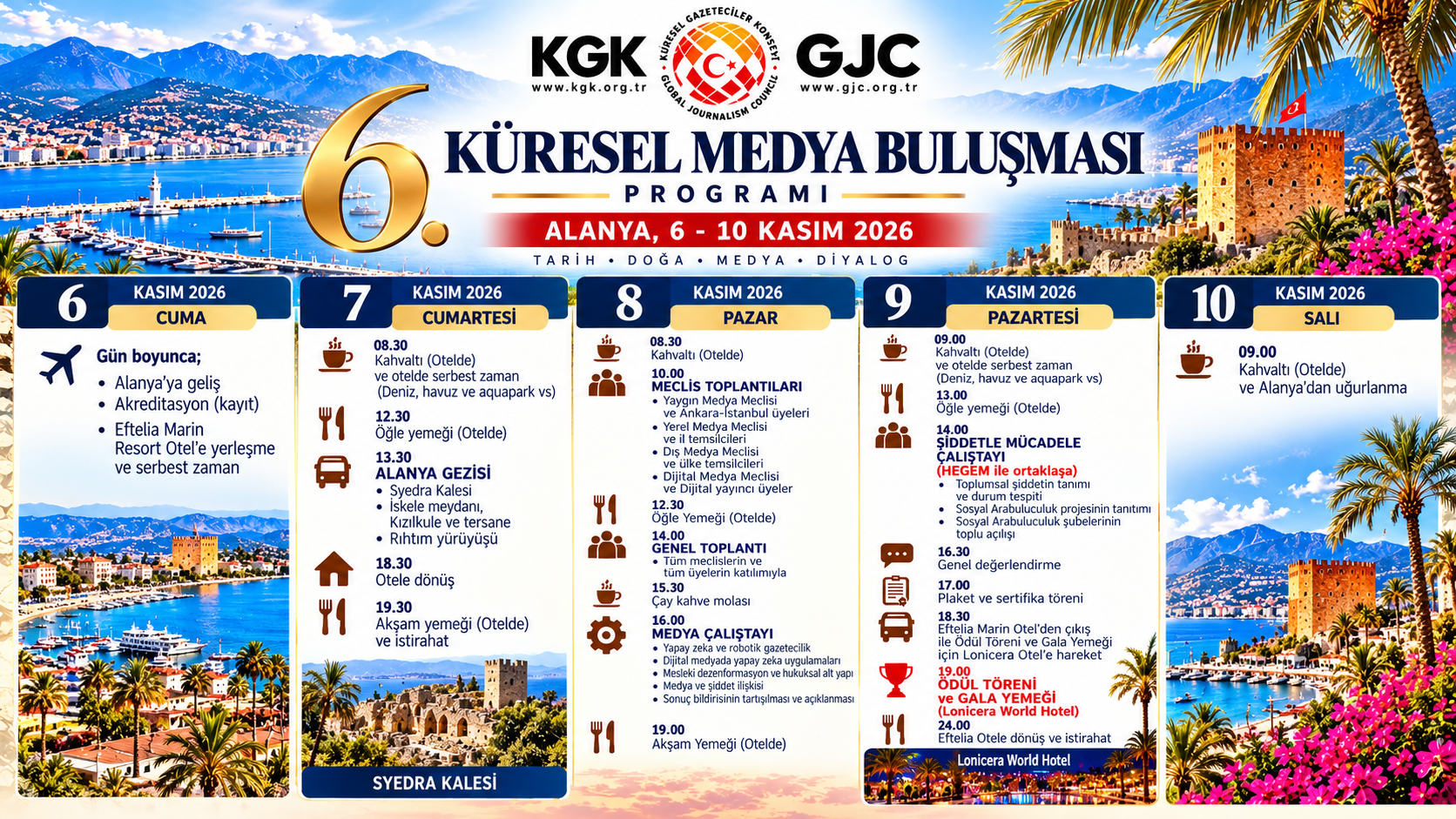 Gazetecilerin Büyük Buluşması Alanya’da!