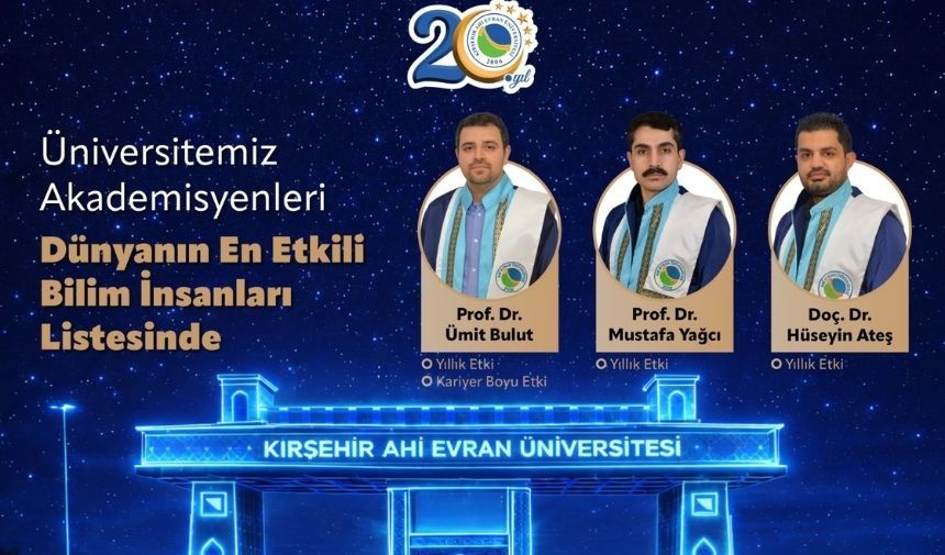KAEÜ'den 3 Akademisyen Dünya Listesinde