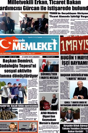 Kırşehir Memleket Gazetesi 01.05.2024