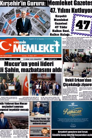 Kırşehir Memleket Gazetesi 13.04.2024