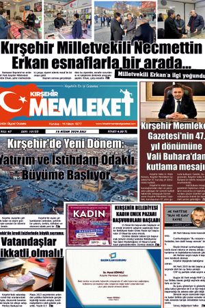 Kırşehir Memleket Gazetesi 16.04.2024