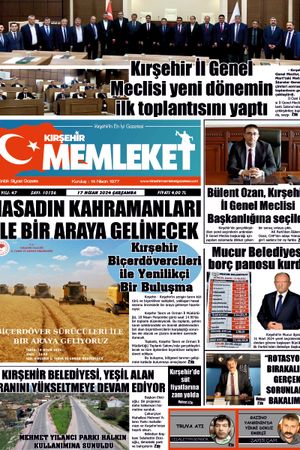 Kırşehir Memleket Gazetesi 17.04.2024