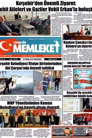 Kırşehir Memleket Gazetesi 20.04.2024