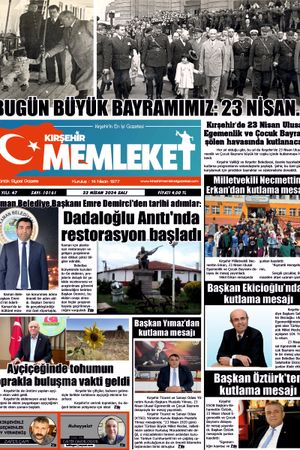Kırşehir Memleket Gazetesi 24.04.2024