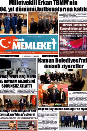 Kırşehir Memleket Gazetesi 25.04.2024