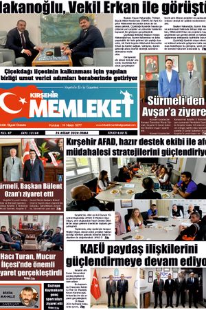 Kırşehir Memleket Gazetesi 26.04.2024