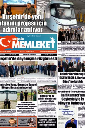 Kırşehir Memleket Gazetesi 30.04.2024