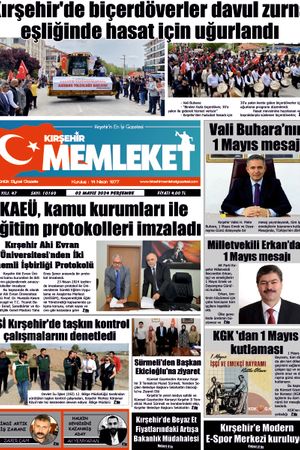 Kırşehir Memleket Gazetesi 02.05.2024