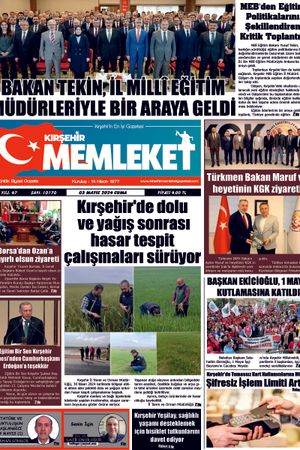 Kırşehir Memleket Gazetesi 03.05.2024