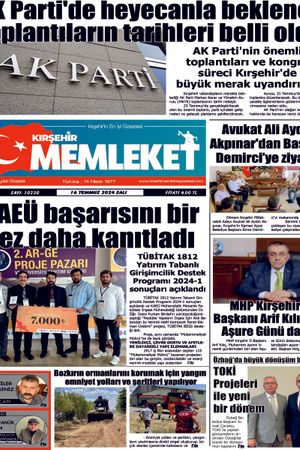 Kırşehir Memleket Gazetesi 16.07.2024