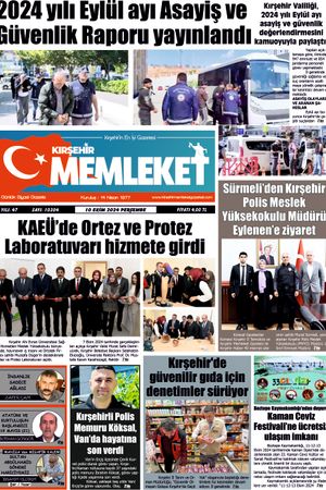 Kırşehir Memleket Gazetesi 10.10.2024