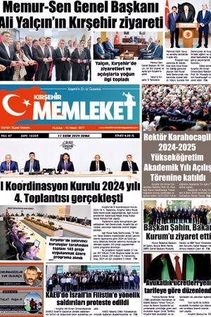 Kırşehir Memleket Gazetesi 11.10.2024