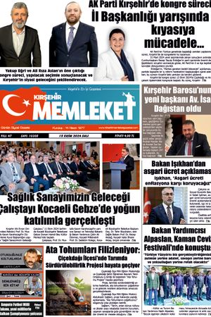 Kırşehir Memleket Gazetesi 15.10.2024