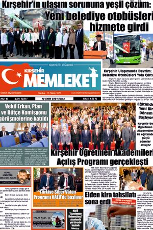 Kırşehir Memleket Gazetesi 18.10.2024