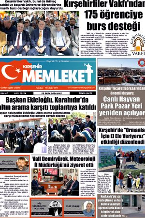 Kırşehir Memleket Gazetesi 22.10.2024