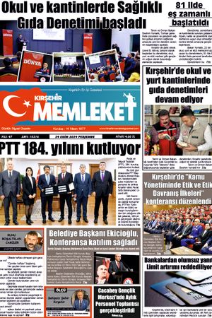 Kırşehir Memleket Gazetesi 24.10.2024