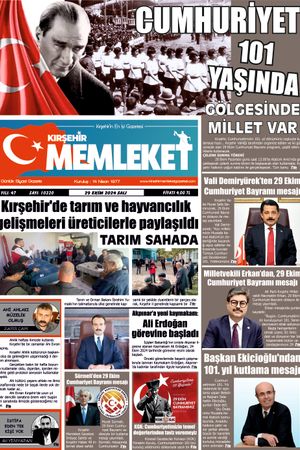 Kırşehir Memleket Gazetesi 29.10.2024