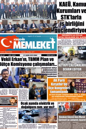 Kırşehir Memleket Gazetesi 01.11.2024