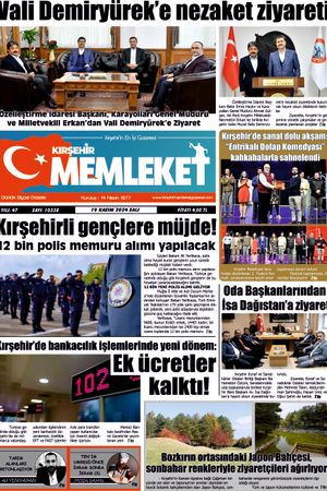 Kırşehir Memleket Gazetesi 19.11.2024