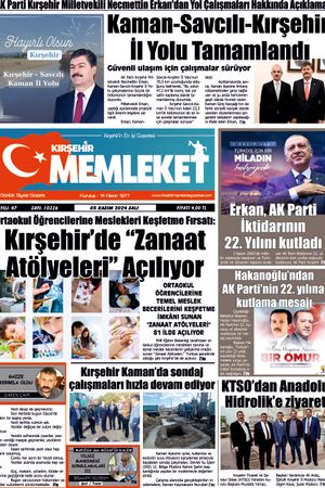 Kırşehir Memleket Gazetesi 05.11.2024